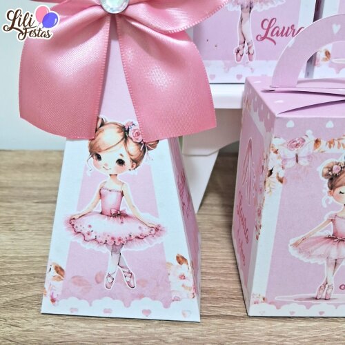 Kit 30 Caixinhas Bailarina Prontas com Laço | Artesanou