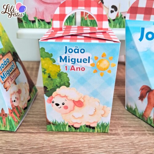 30 Caixinhas Personalizadas Fazendinha