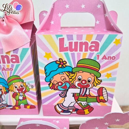 Kit 30 Caixinhas Patati Patatá Rosa Prontas com Laço | Artesano