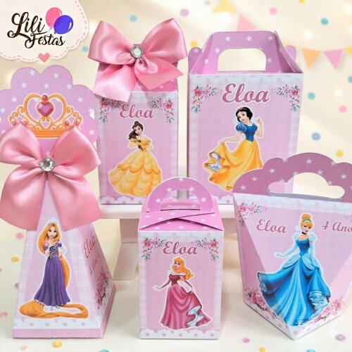 Kit 40 Caixinhas Princesas com Laço | Artesanou