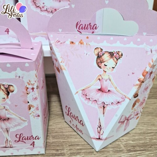 Kit 50 Caixinhas Bailarina Prontas com Laço | Artesanou