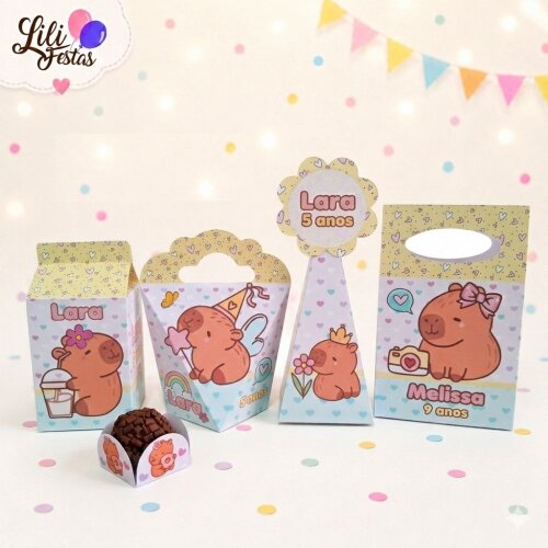 90 Itens Kit Festa Capivara