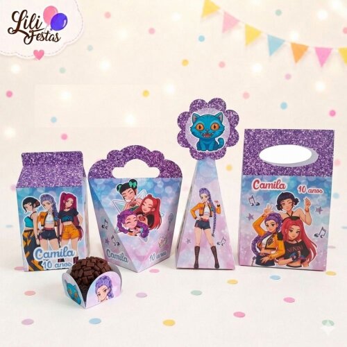 90 Itens Kit Festa Guerreiras do KPOP