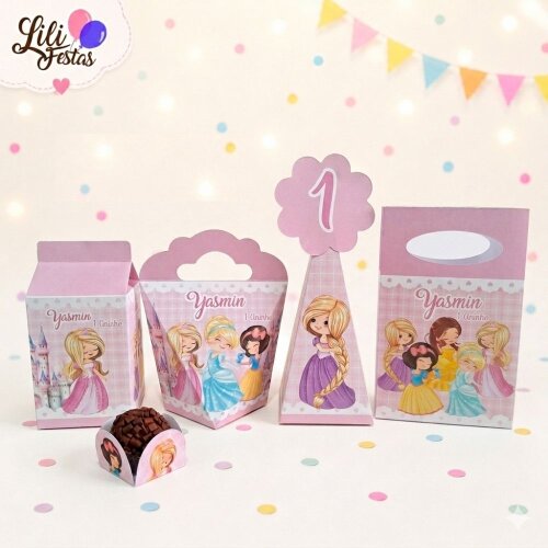 90 Itens Kit Festa Princesinhas