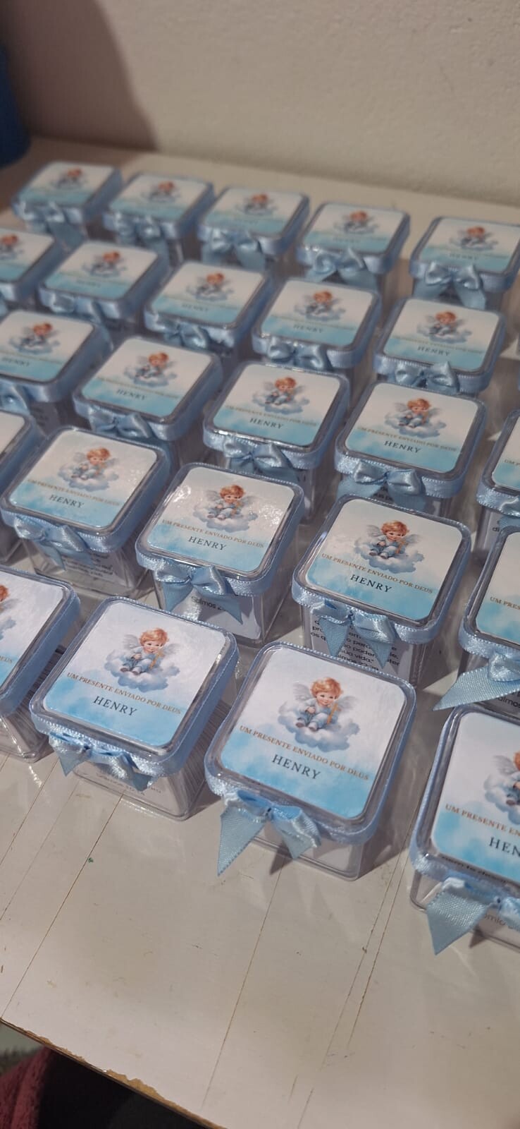 KIT 10 de lembrancinhas - Caixinha Cristal com Versículos Bíbli