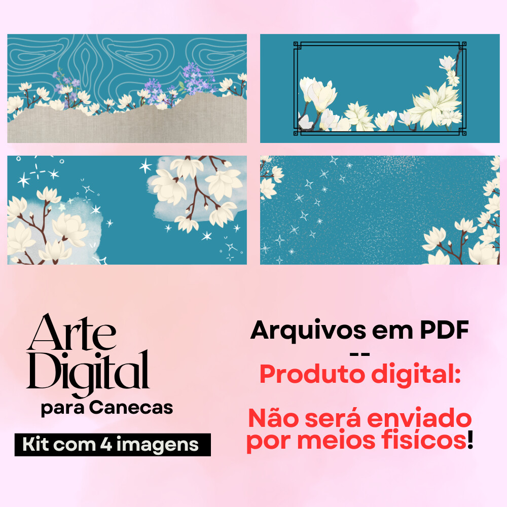 Arte digital para canecas - Magnólia