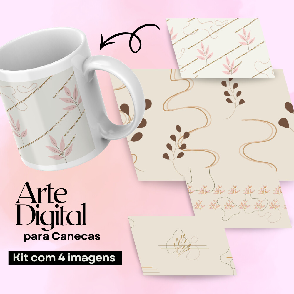 Arte digital para canecas - Minimalista