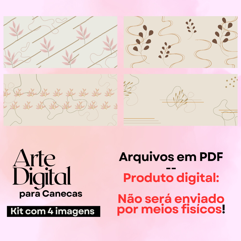 Arte digital para canecas - Minimalista