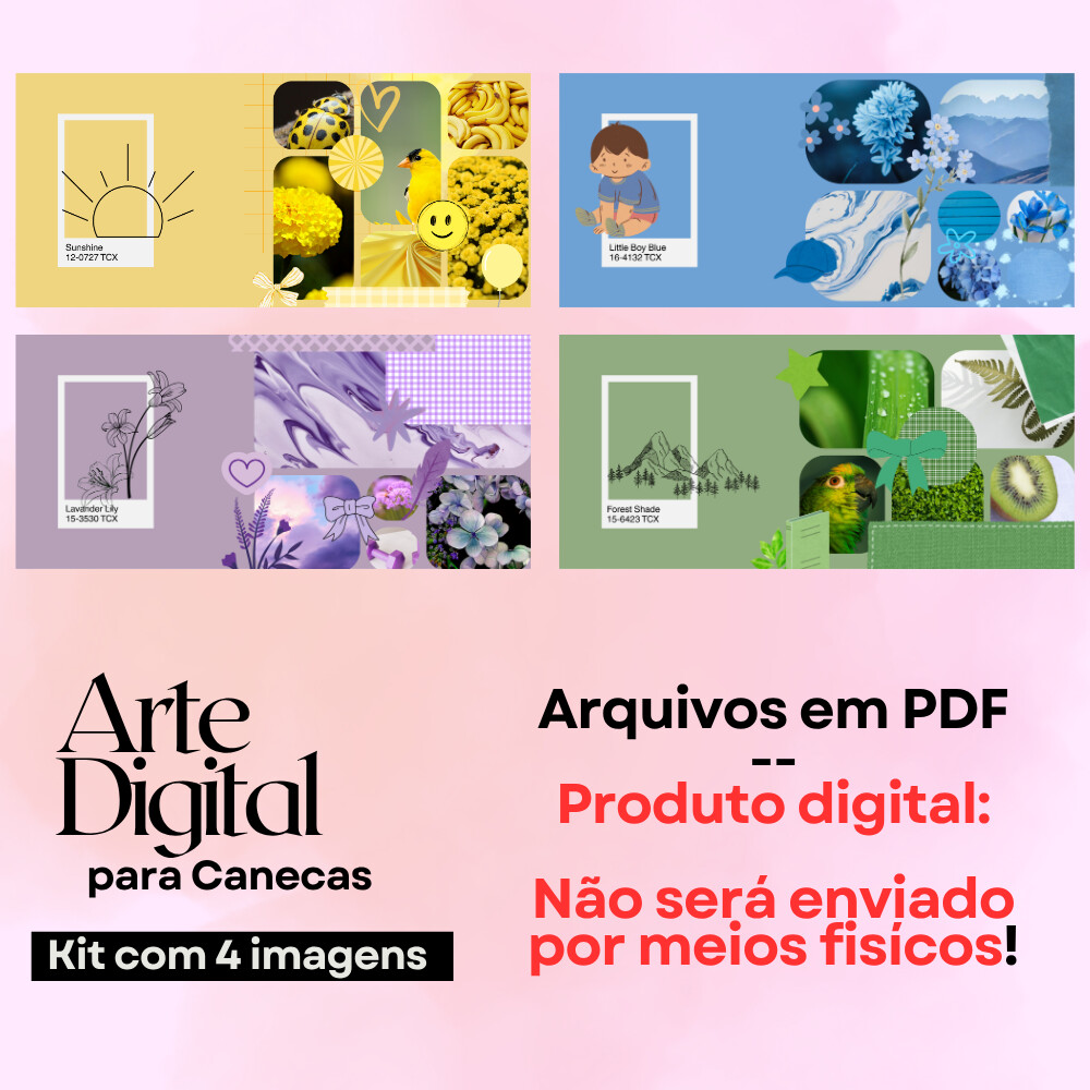 Arte digital para canecas - Paleta de cores