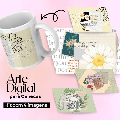 Arte digital para canecas - Colagens