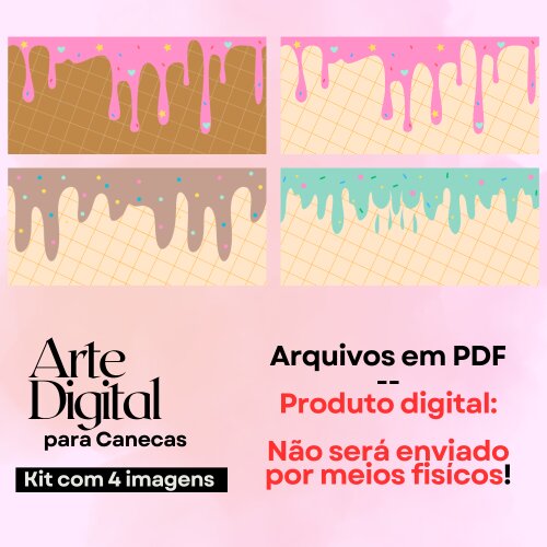 Arte digital para canecas - Casquinha de Sorvete