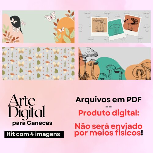 Arte digital para canecas - Cogumelos