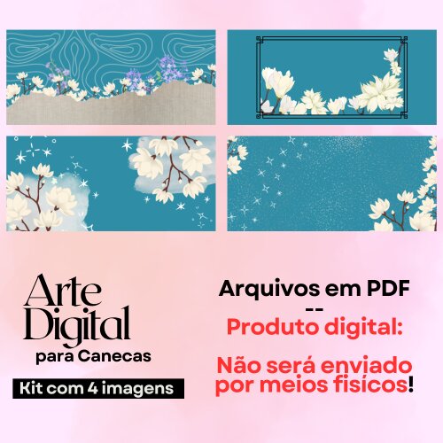 Arte digital para canecas - Magnólia