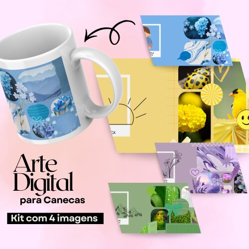 Arte digital para canecas - Paleta de cores