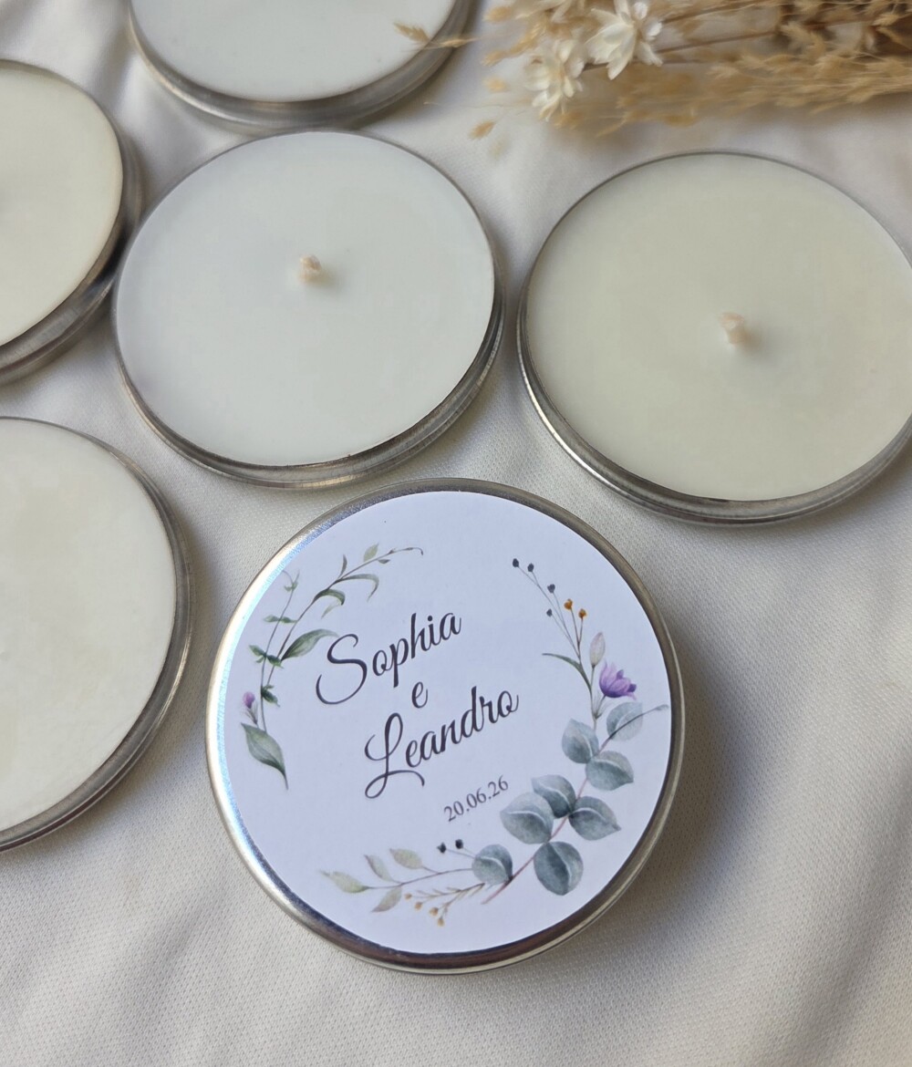 Lembrancinha de Casamento Personalizada - Vela Aromática