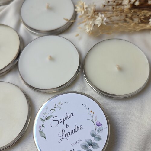 Lembrancinha de Casamento Personalizada - Vela Aromática
