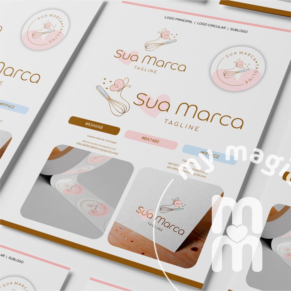 Kit Identidade Visual - Pronta Entrega - Confeiteira