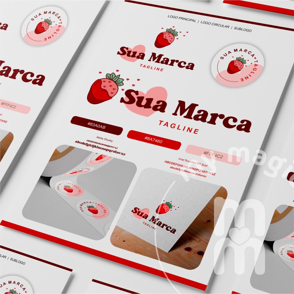 Kit Identidade Visual - Pronta Entrega - Morango I