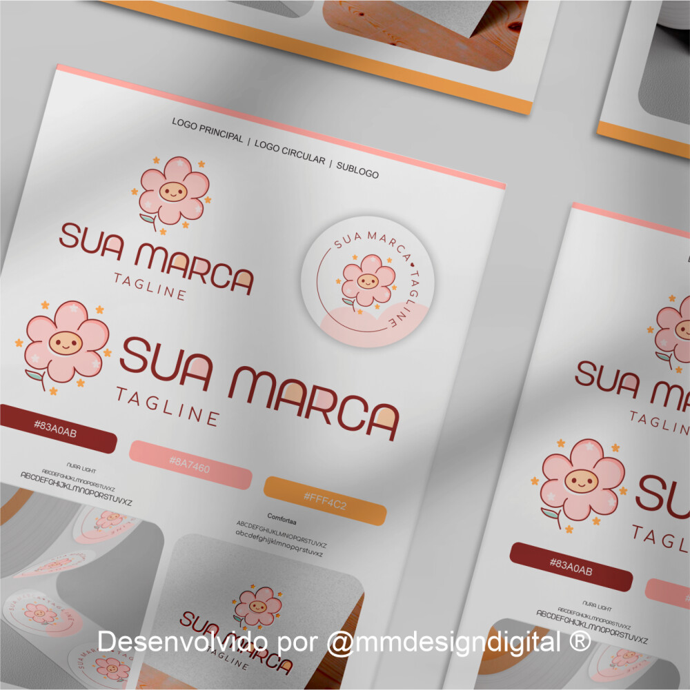 Kit Florzinha Fofa | Identidade Visual - Pré Pronta