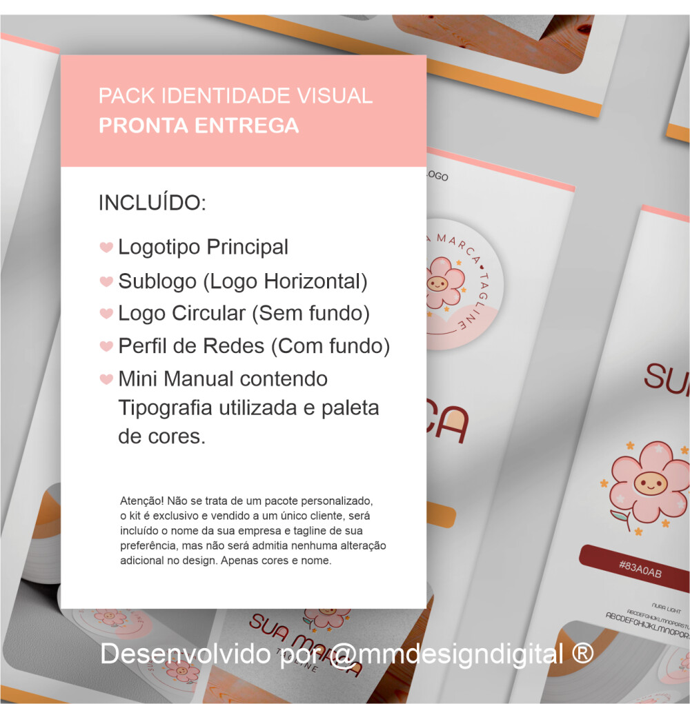 Kit Florzinha Fofa | Identidade Visual - Pré Pronta
