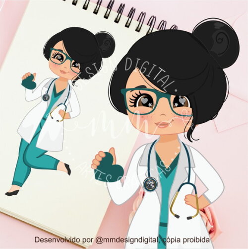 Mascote Médica Pronta Entrega - Identidade Visual
