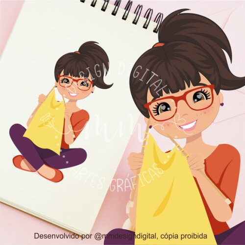 Mascote Tricô Pronta - Corel e Png - Identidade Visual