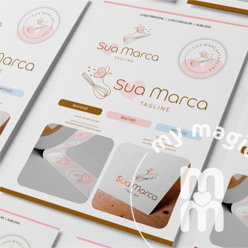 Kit Identidade Visual - Pronta Entrega - Confeiteira