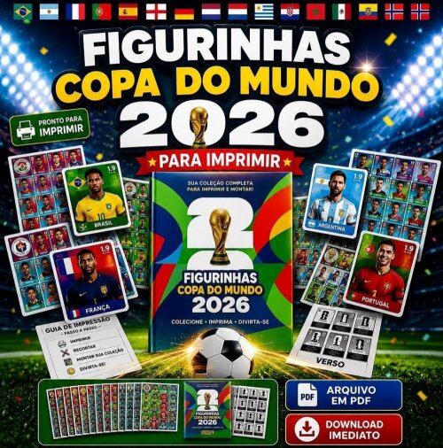 Arquivo Album Copa do Mundo 2026 para Imprimir