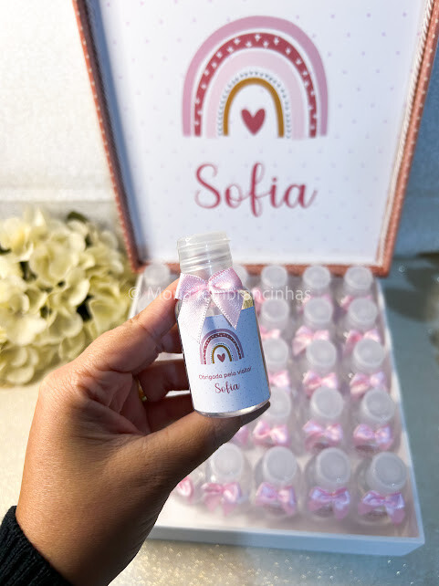 Lembrancinha Álcool Gel Cheiro de Bebê Personalizado