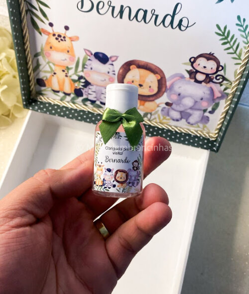 Lembrancinha Álcool Gel Cheiro de Bebê Personalizado