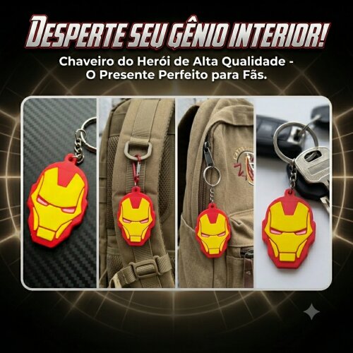 Chaveiro Geek Armadura de Ferro