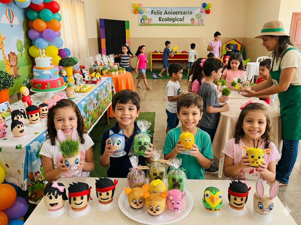Minecraft Mini Ecológico Brinde Cresce Grama