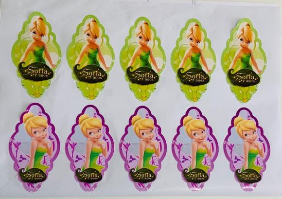 Adesivo para Tubete Tinker Bell