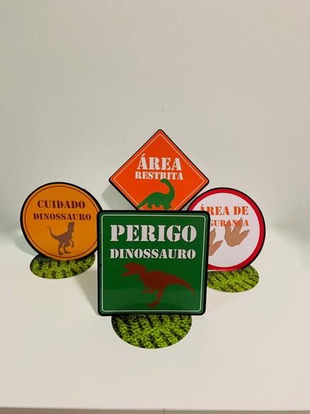 Aplique 3D Dinossauros - Placas
