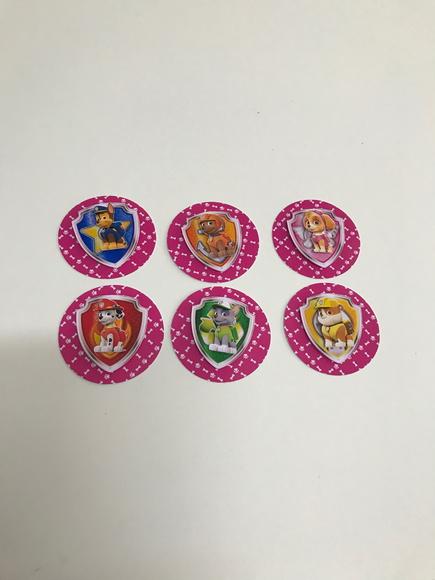 Aplique 3D Patrulha Canina - Latinhas Rosa
