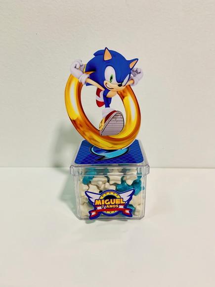 Aplique 3d Sonic Anel 30 Unidades
