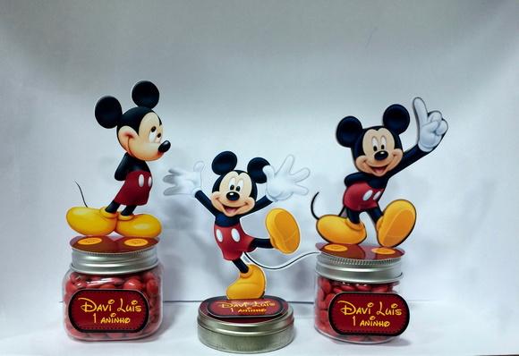 Aplique Mickey 3D - 9cm com tag