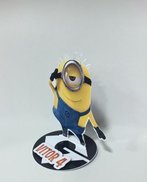 Aplique Minions 3D em pé