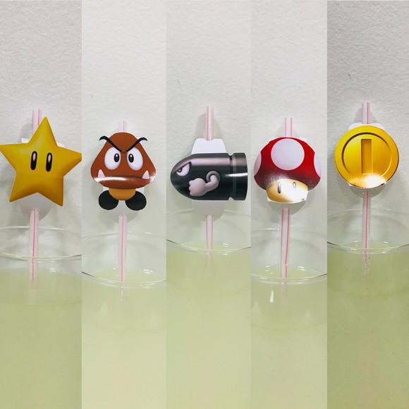 Aplique para Canudo Super Mario