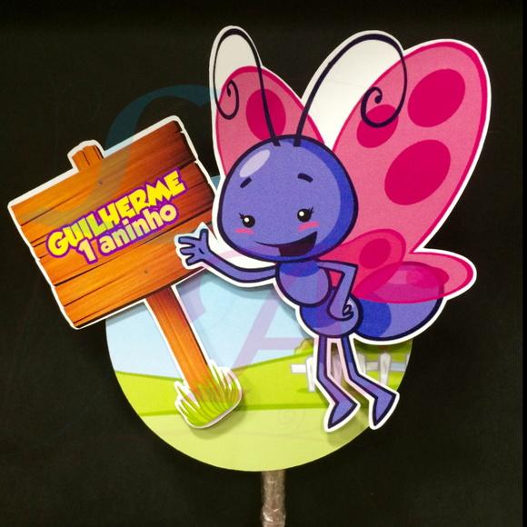 Aplique para pirulito Galinha Pintadinha