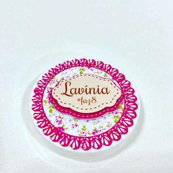 Aplique para Latinha Floral