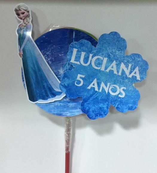 Aplique para pirulitos Frozen