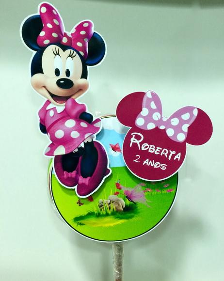 Aplique para pirulitos Minnie