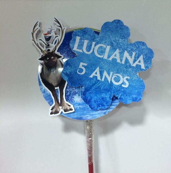 Aplique para pirulitos Frozen