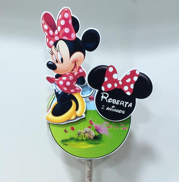 Aplique para pirulitos Minnie