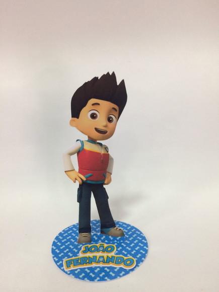 Aplique Patrulha Canina 3D - 9cm com nome