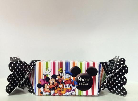 Caixa Bala Turma do Mickey - listrada