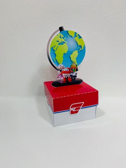 Caixa Entrega Super Wings com Tag 3D