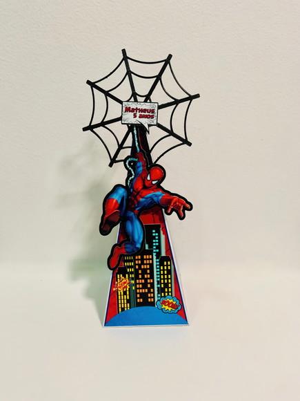 Caixa Triangular Homem Aranha 3d - 2 - G
