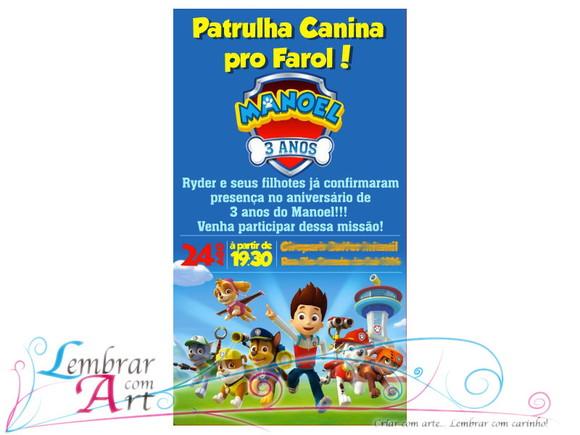 Convite Digital Patrulha Canina 2